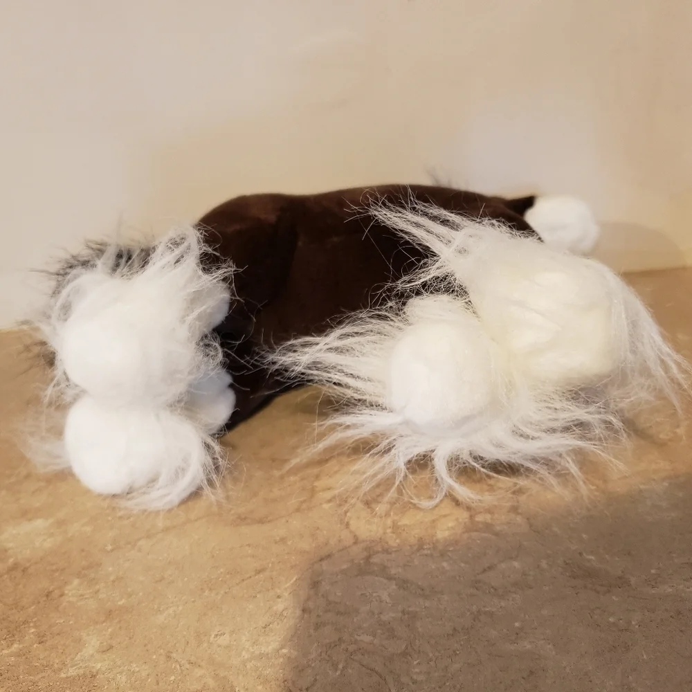 Gund “Dale” Clydesdale Firm Plush Horse Stuffed Animal Realistic Toy Brown White